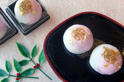 寿・薯蕷紅白饅頭