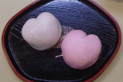 バレンタイン薯蕷饅頭